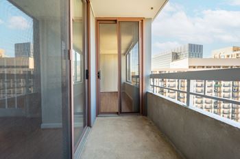 Balconies in select apartments at Lenox Club Apartments in National Landing, Arlington VA 22202